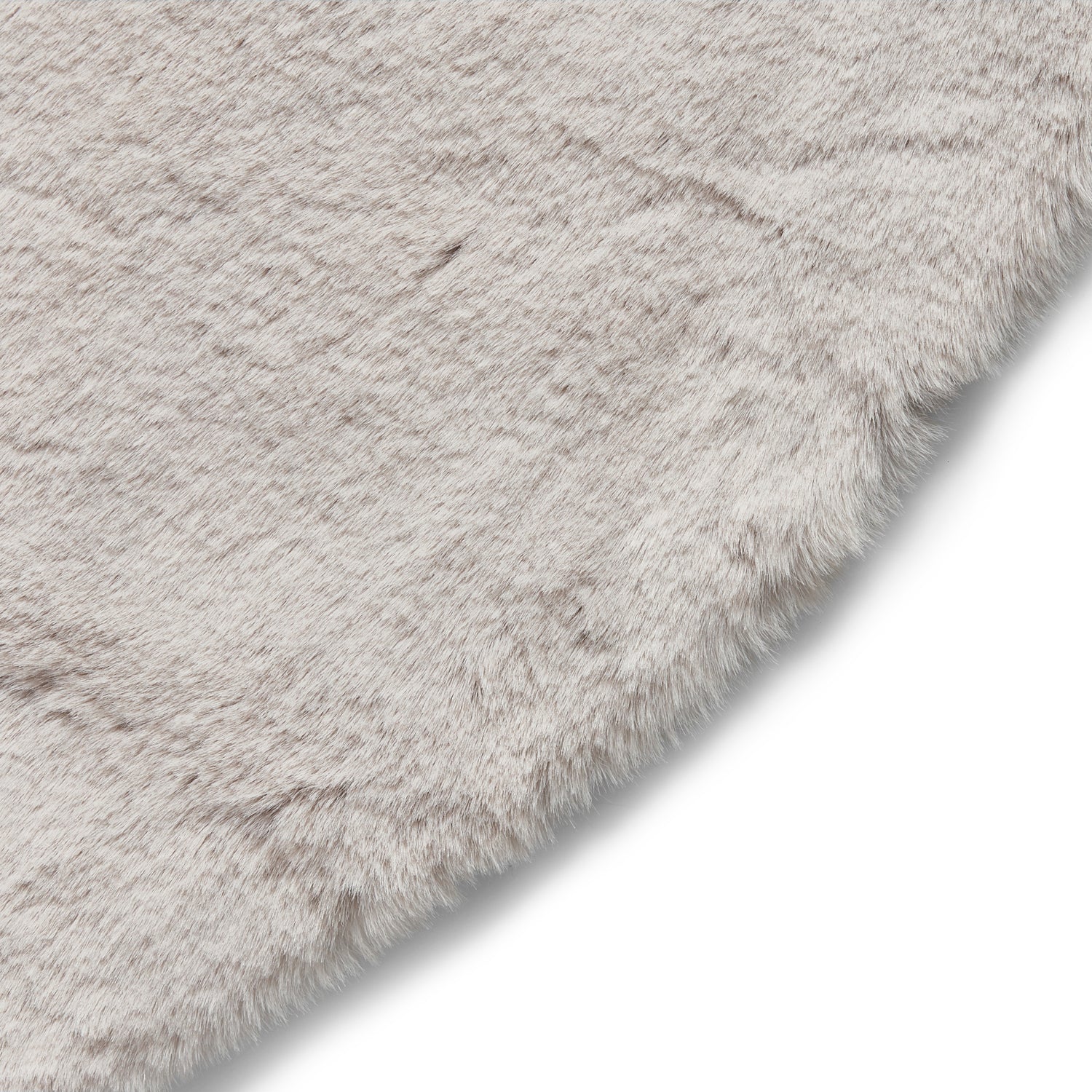 Teddy 120cm x 120cm Circle Rug Silver