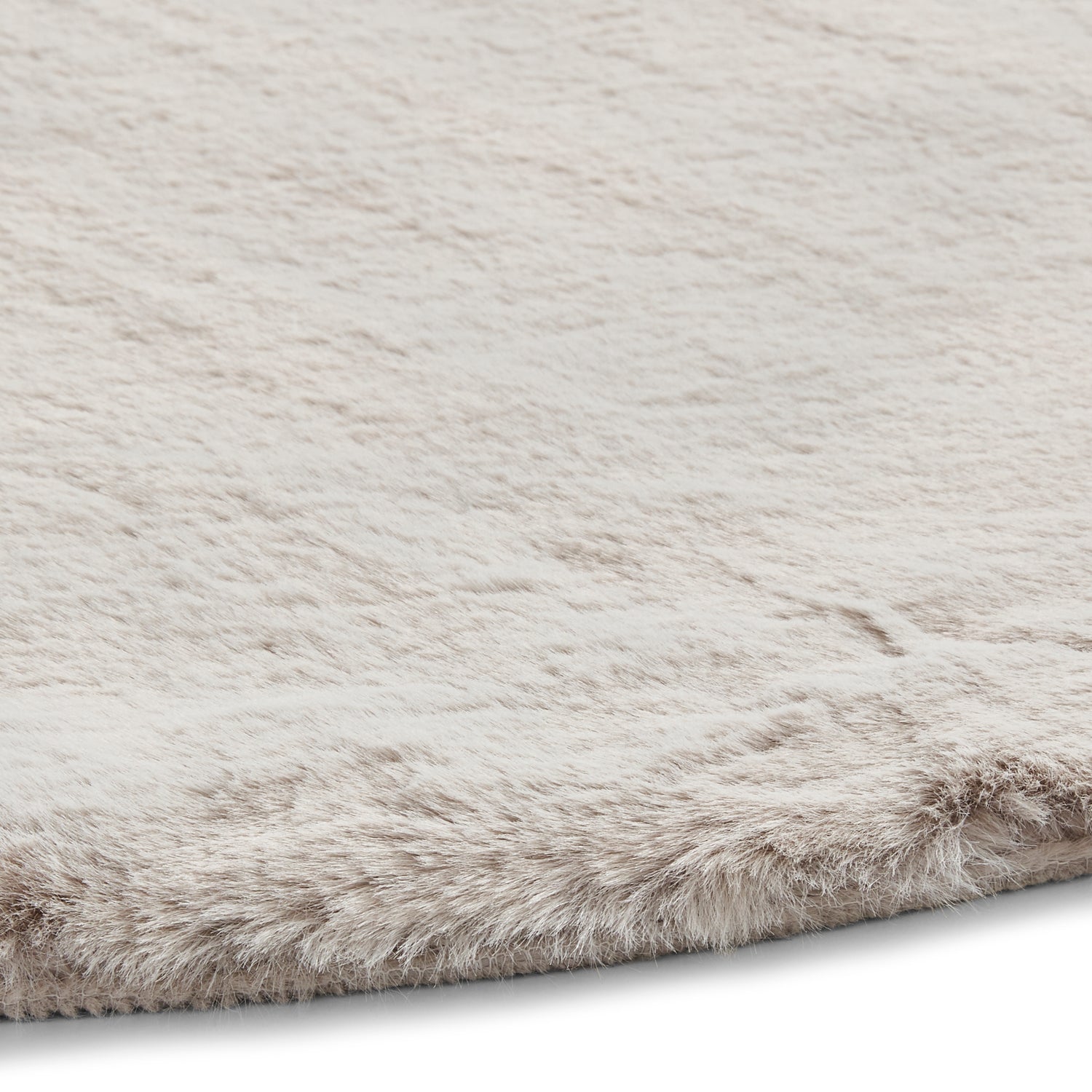 Teddy 120cm x 120cm Circle Rug Silver
