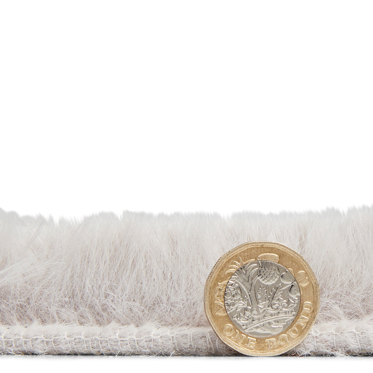 Teddy 120cm x 120cm Circle Rug Silver