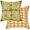 Orla Kiely Textured Flower Filled Cushion 45cm x 45cm Moss