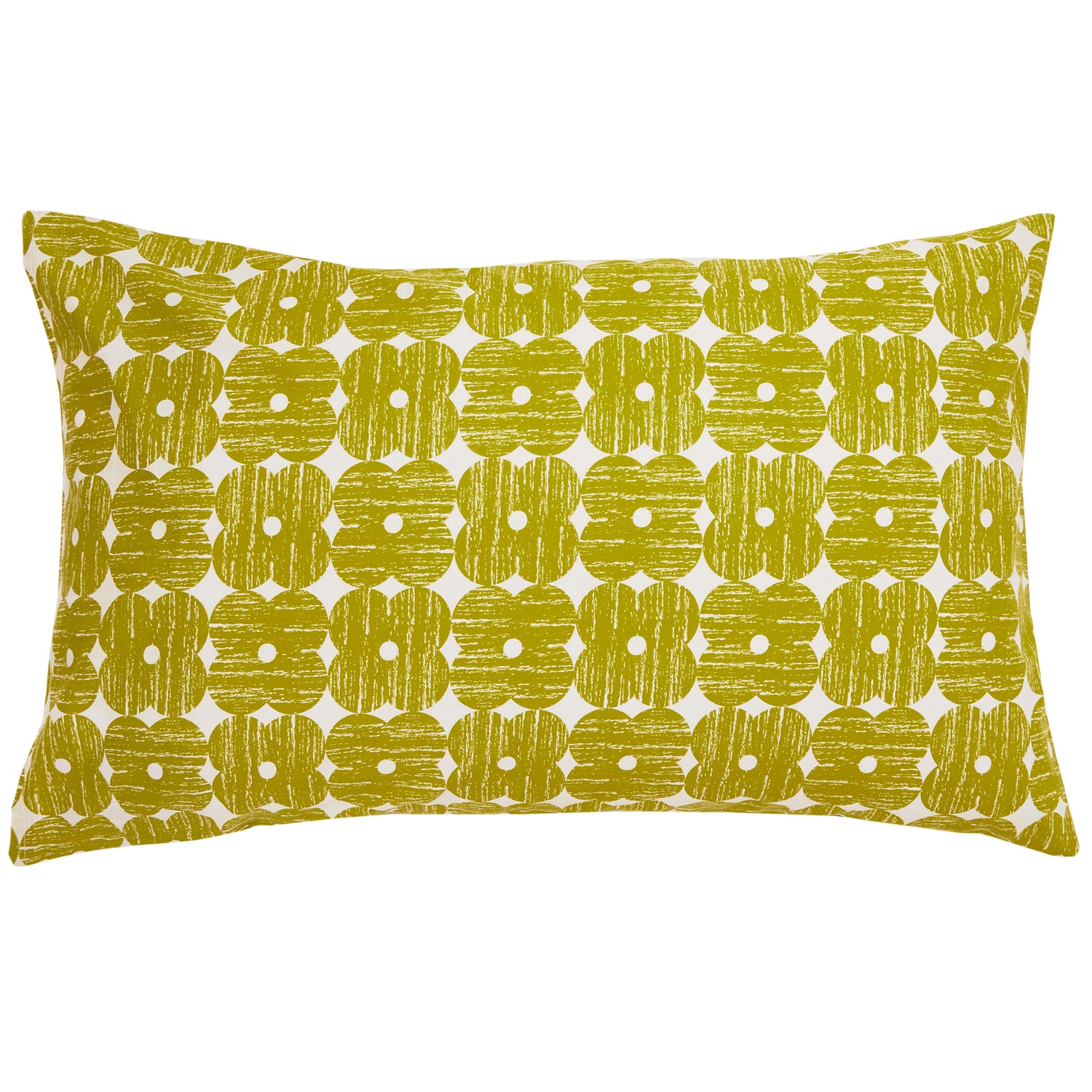 Orla Kiely Textured Flower Pair of Housewife Pillowcases Lilac Moss