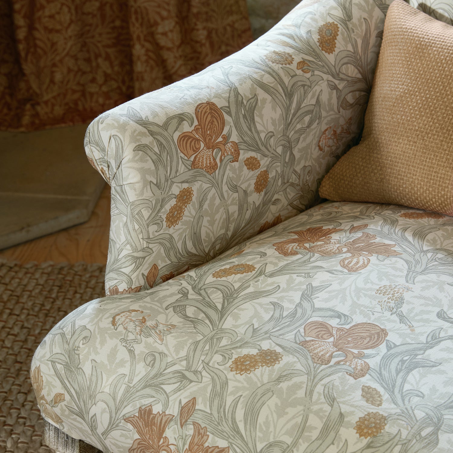 William Morris At Home Iris Fabric Honey