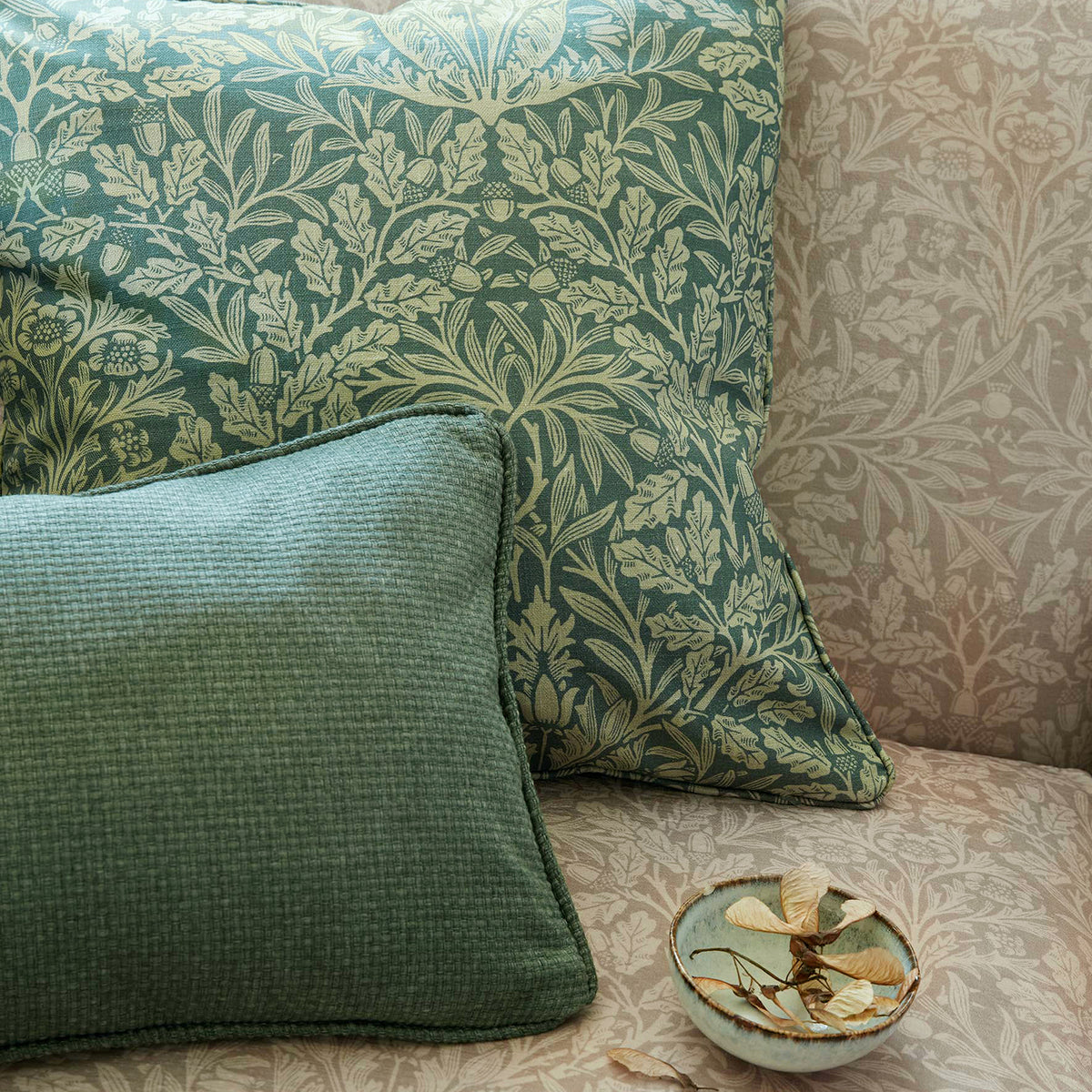 William Morris At Home Acorn Fabric Eucalyptus