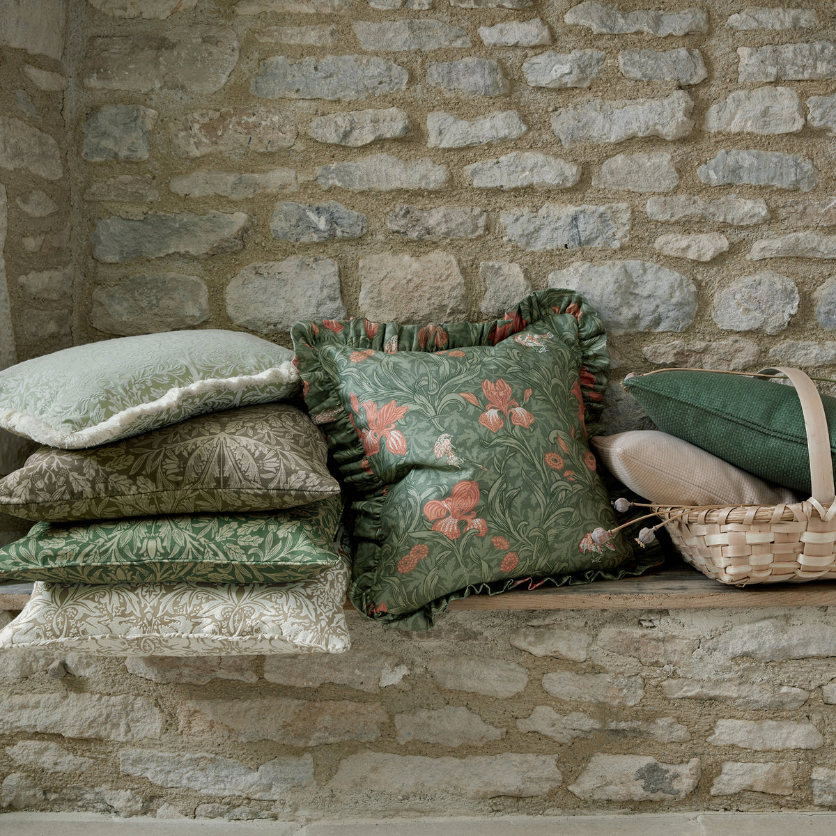 William Morris At Home Iris Fabric Sage