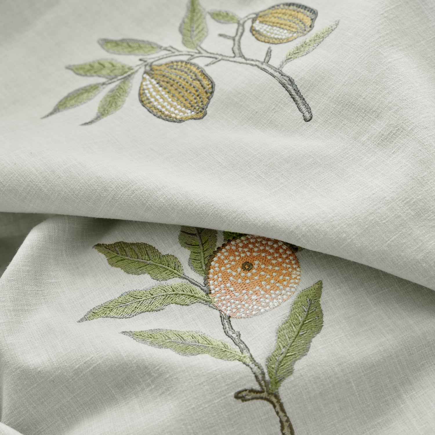 William Morris At Home Fruit Embroidered Fabric Sage