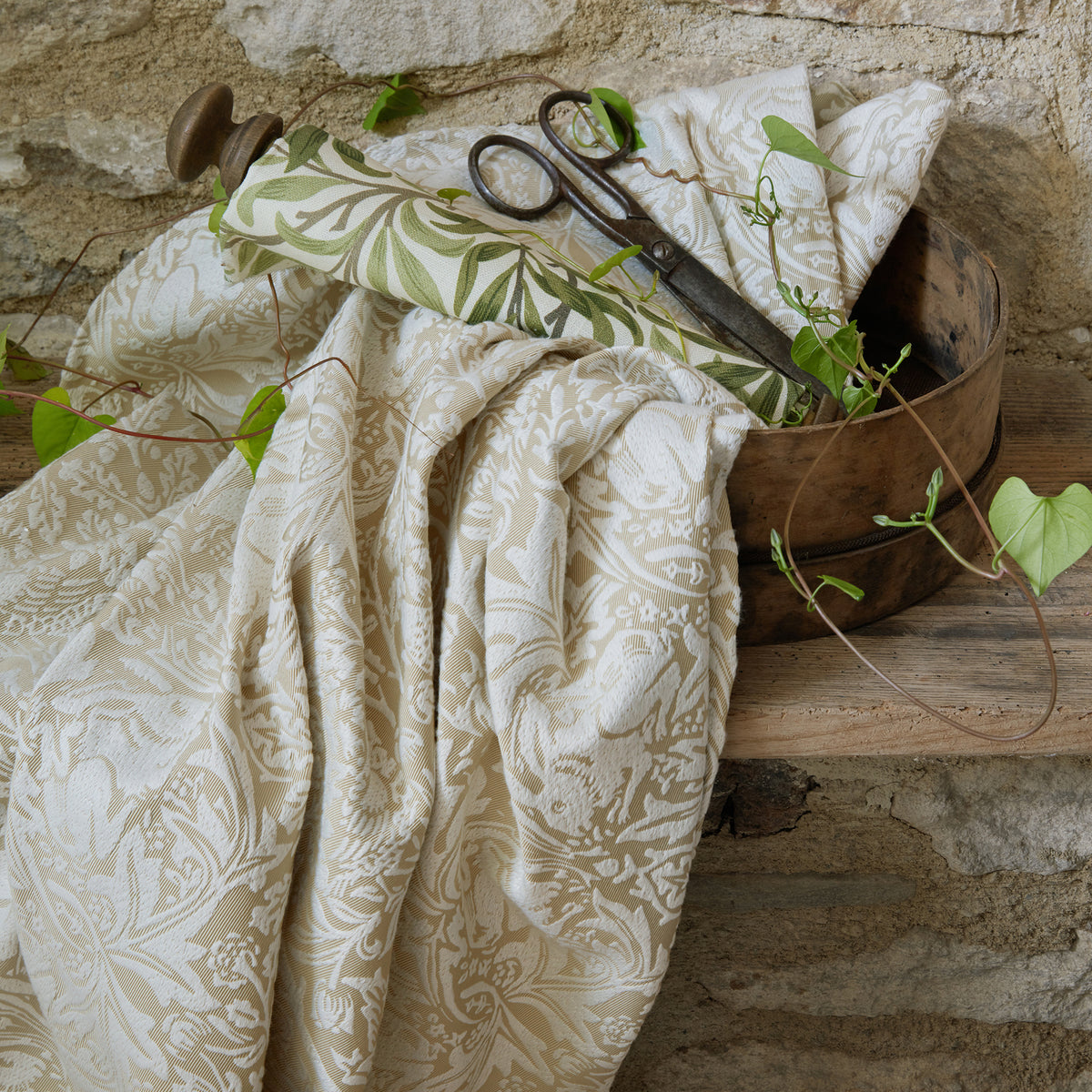 William Morris At Home Brother Rabbit Woven Fabric Oat