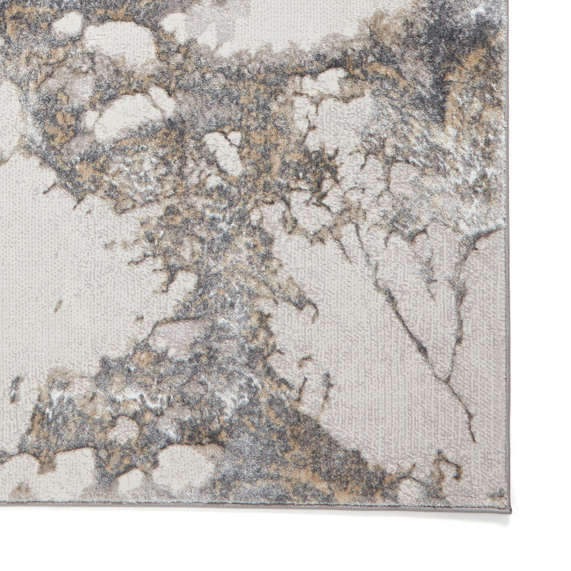Tidal TL447 Metallic Effect Yarn Rug Silver DarkGrey