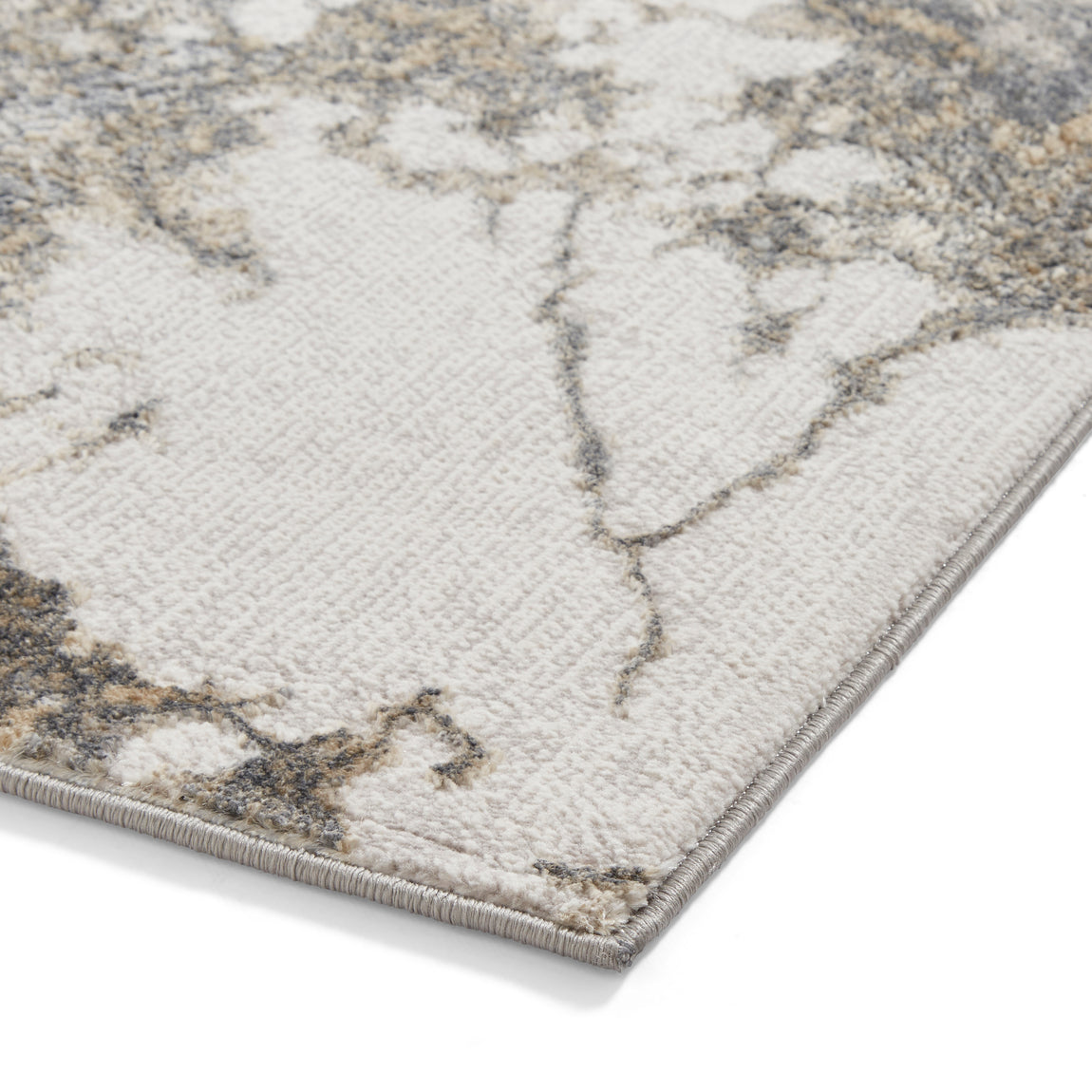 Tidal TL447 Metallic Effect Yarn Rug Silver DarkGrey