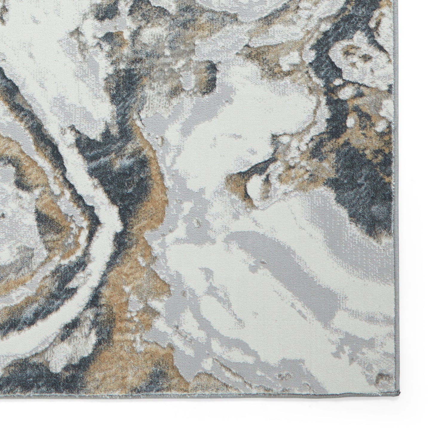 Tidal TL837 Metallic Effect Yarn Rug Silver Beige