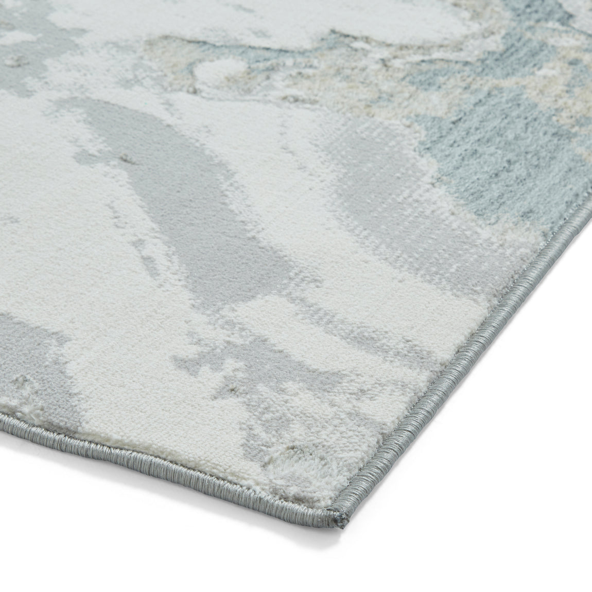 Tidal TL837 Metallic Effect Yarn Rug Silver Beige
