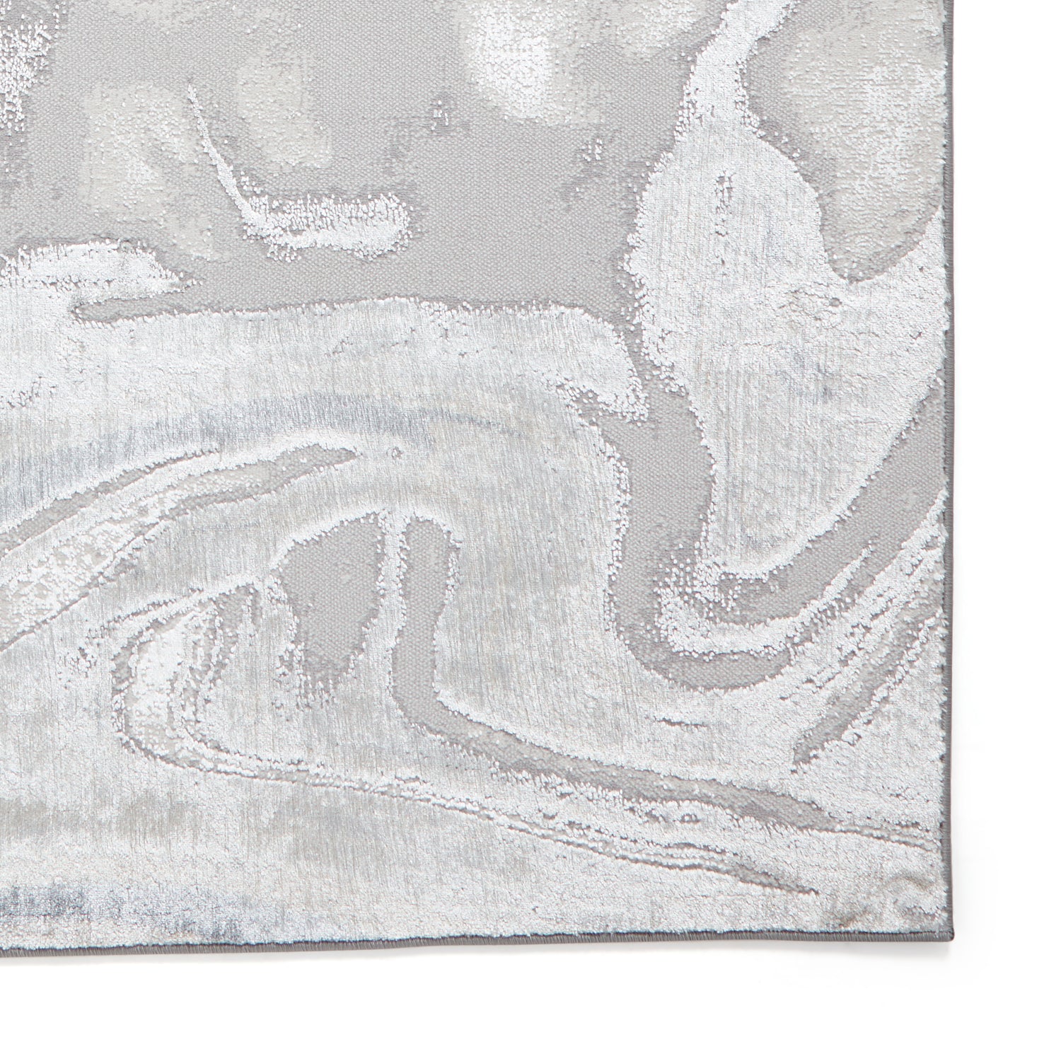 Tidal TL841 Metallic Effect Yarn Rug Silver