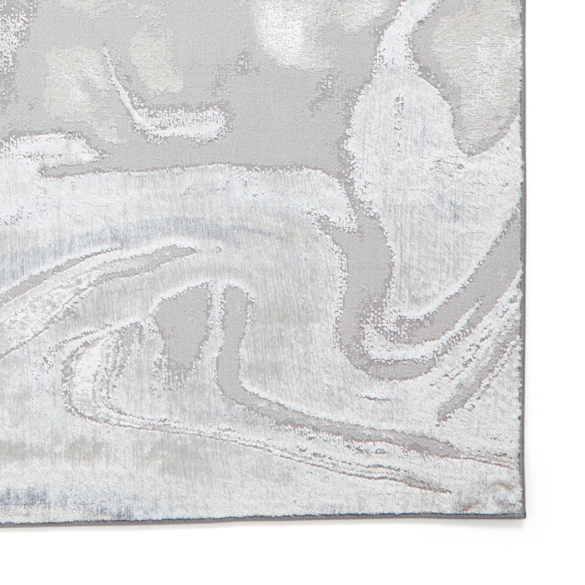 Tidal TL841 Metallic Effect Yarn Rug Silver
