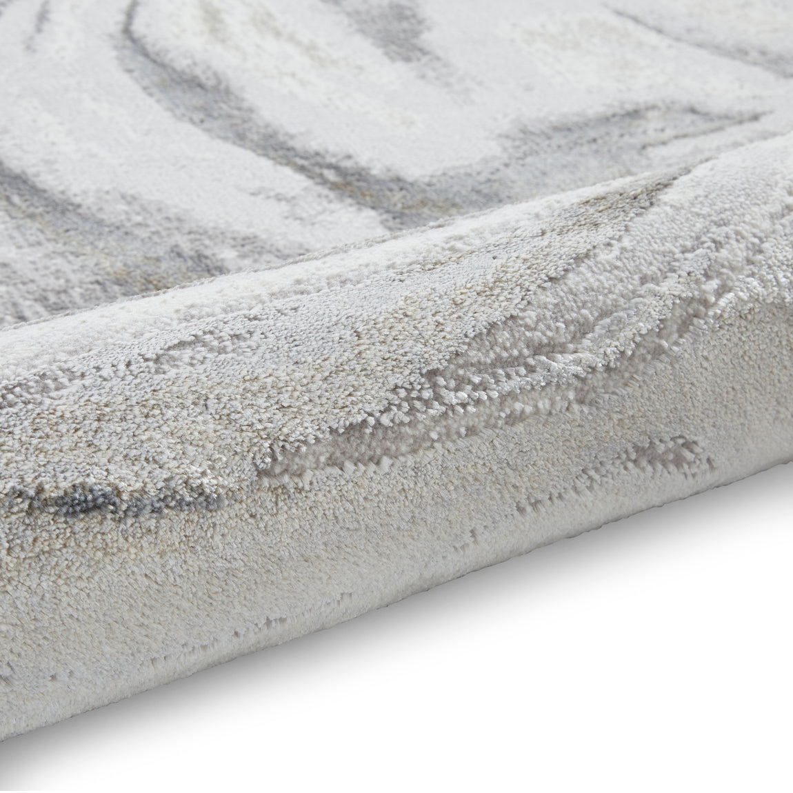 Tidal TL841 Metallic Effect Yarn Rug Silver