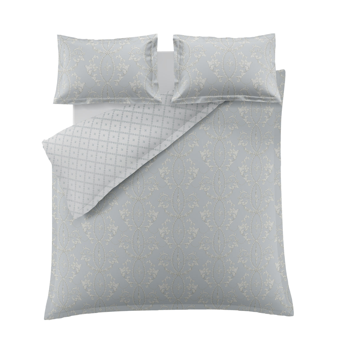 Historic Royal Palaces Tijou Duvet Cover Bedding Set Porcelain Blue