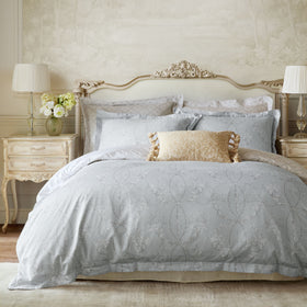 Historic Royal Palaces Tijou Duvet Cover Bedding Set Porcelain Blue
