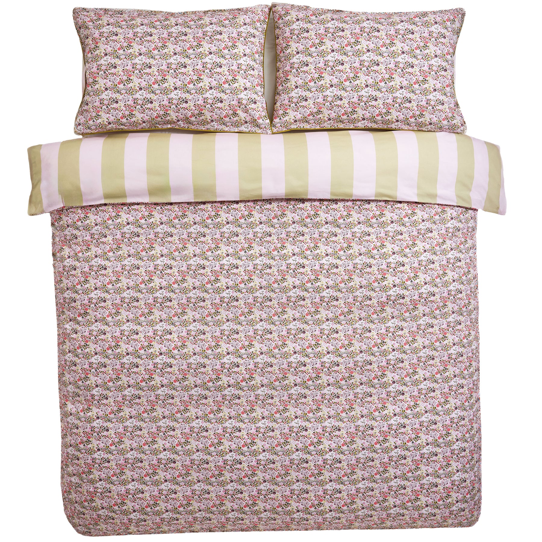 Cath Kidston Tiny Town Duvet Cover Bedding Set Pink