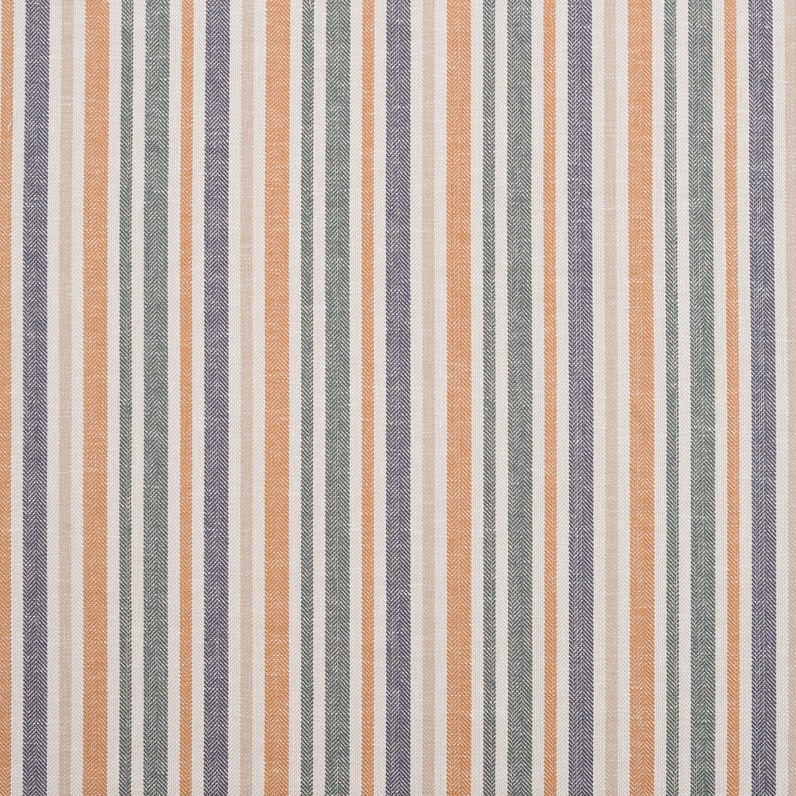 Tiverton Stripe Fabric Burnt Orange