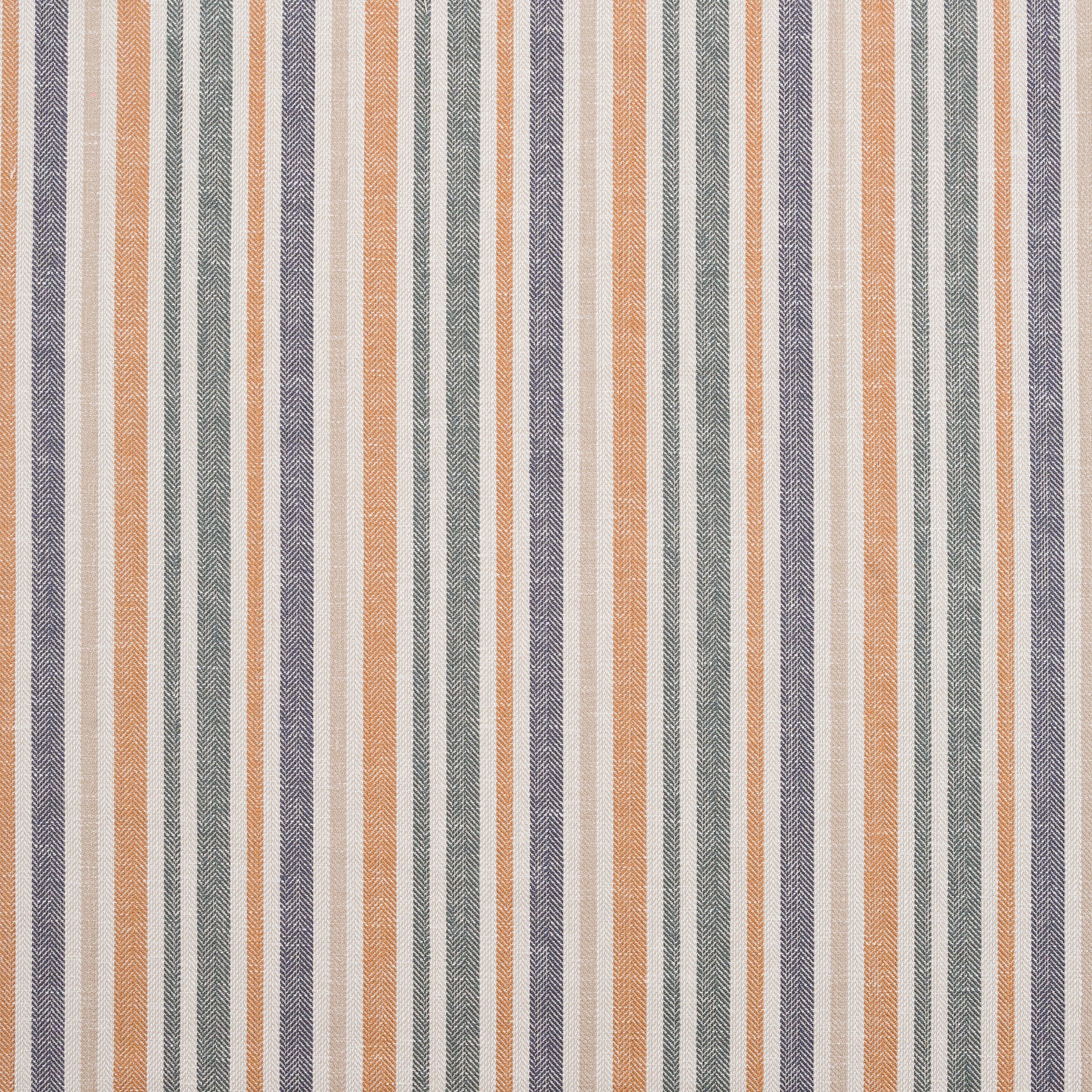 Tiverton Stripe Fabric Burnt Orange