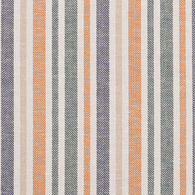 Tiverton Stripe Fabric Burnt Orange