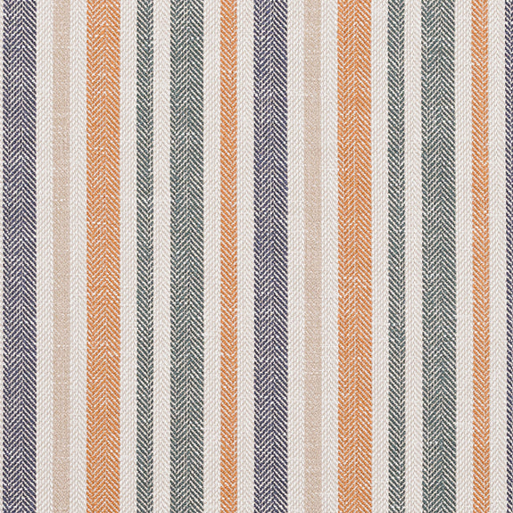 Tiverton Stripe Fabric Burnt Orange