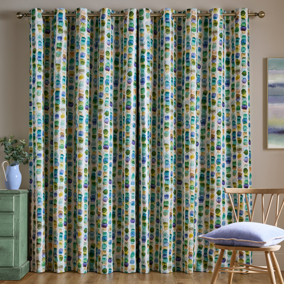 Bluebellgray Tobermory Ready Made Eyelet Curtains Ocean