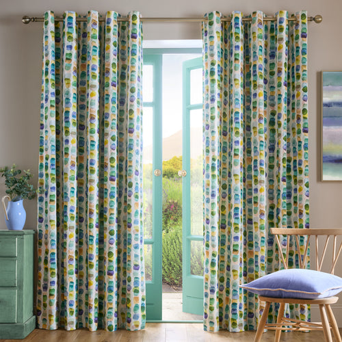 Bluebellgray Tobermory Ready Made Eyelet Curtains Ocean
