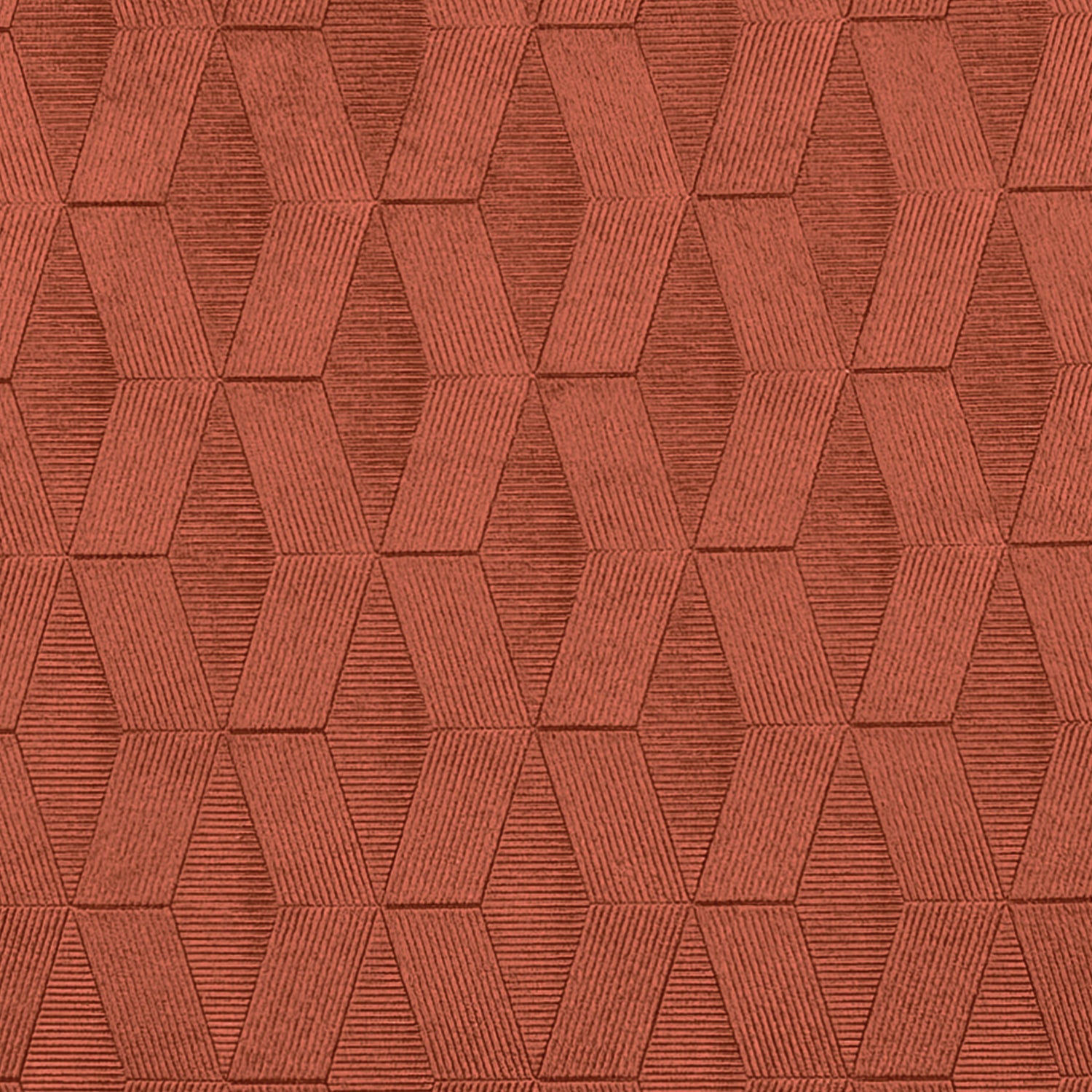Tokyo Thermal Geometric Embossed Ready Made Eyelet Blockout Curtains Orange