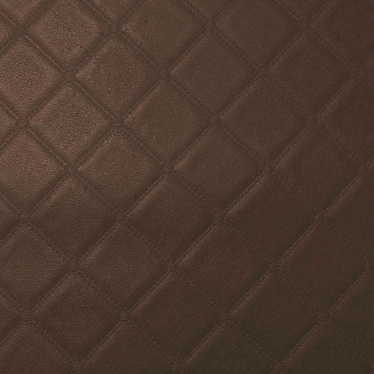 Trellis Vinyl Embossed Upholstery Fabric Brown