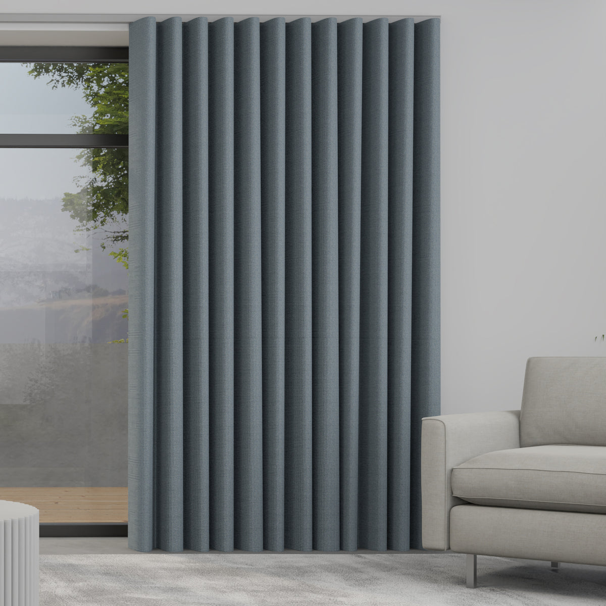 Toma Made to Measure Wave Curtain + FREE Track Danube