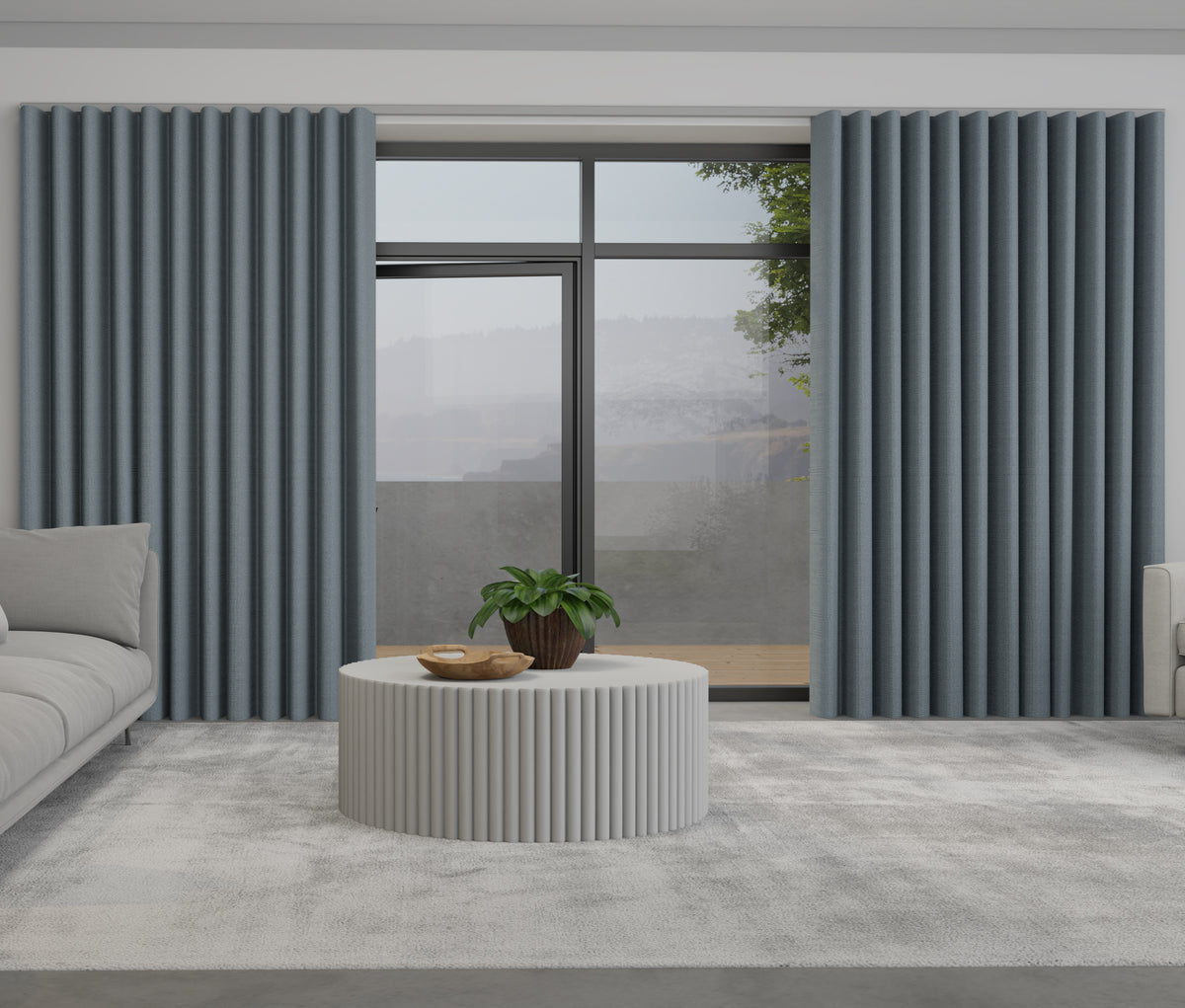 Toma Made to Measure Wave Curtain + FREE Track Danube