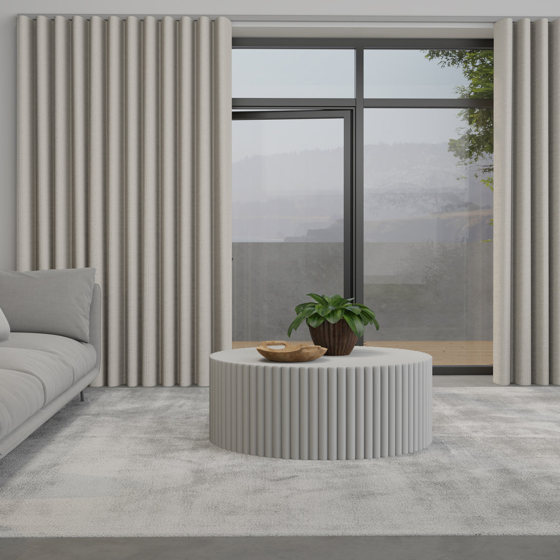 Toma Made to Measure Wave Curtain + FREE Track Gold