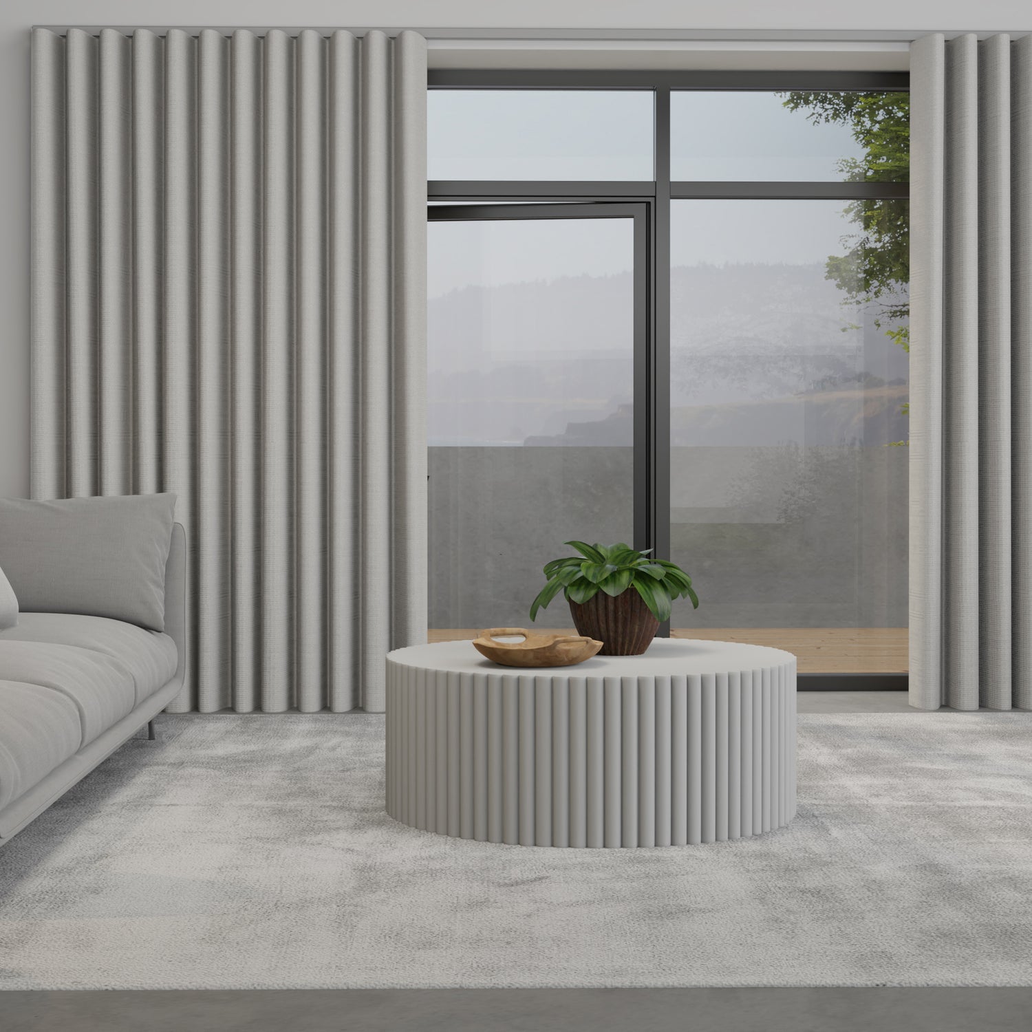 Toma Made to Measure Wave Curtain + FREE Track Platinum