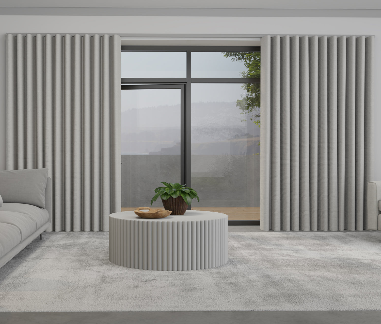 Toma Made to Measure Wave Curtain + FREE Track Platinum