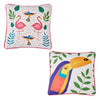 Fusion Tropical Flamingo Outdoor Filled Cushion 43cm x 43cm Pink