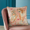 Soiree Tropical Leopard Filled Cushion 43cm x 43cm Coral Camel