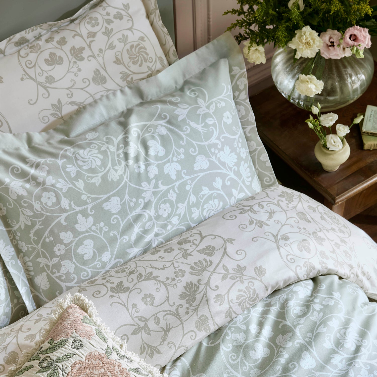 Historic Royal Palaces Tudor Trail Pillowcase Oxford Sage