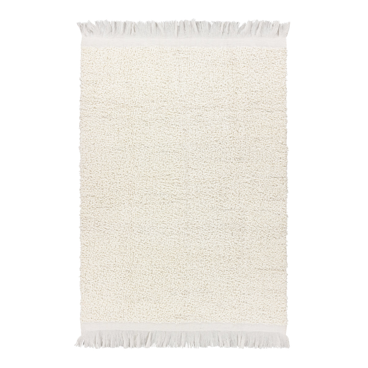 Ulsmere Boucle Fringed Throw 130cm x 180cm Ecru