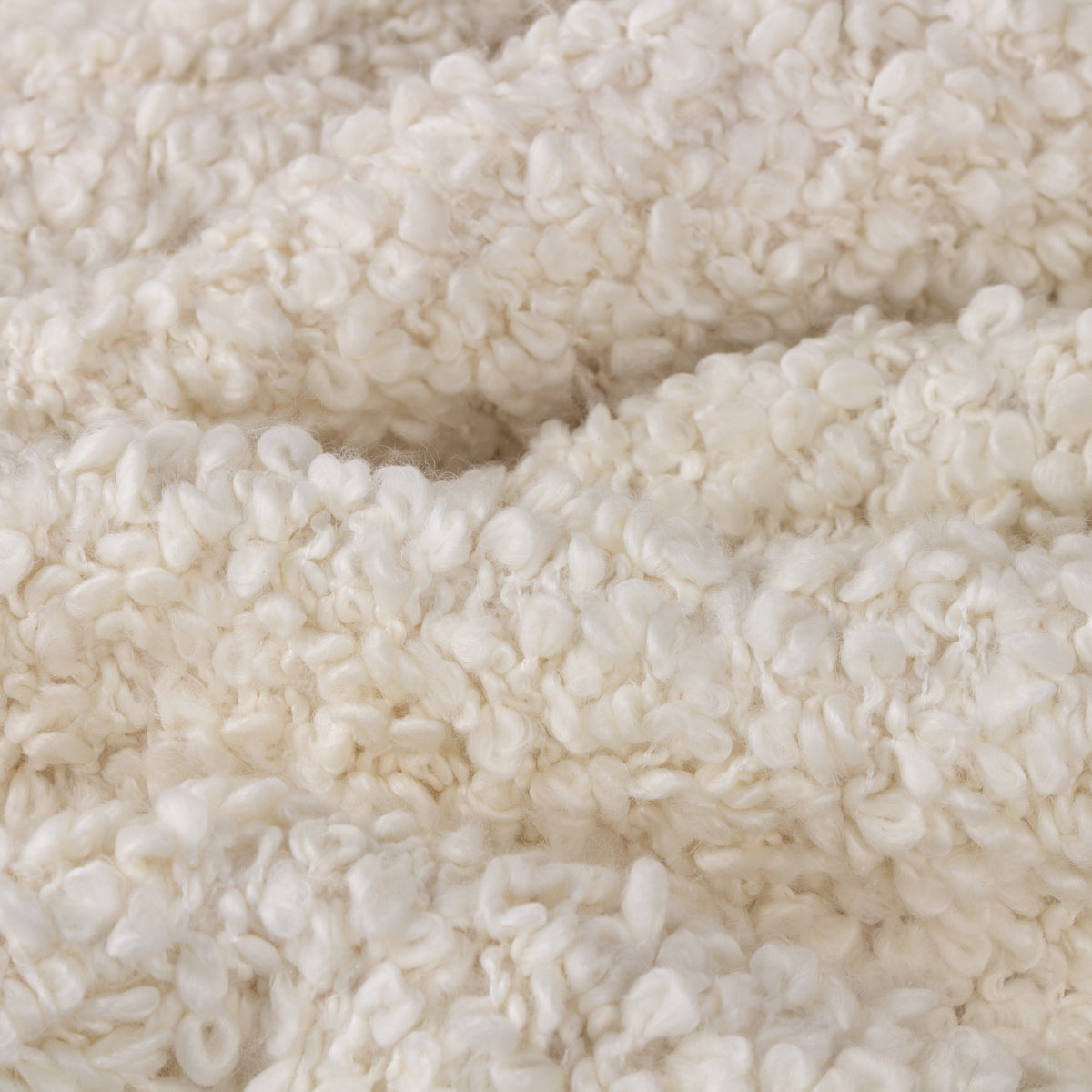 Ulsmere Boucle Fringed Throw 130cm x 180cm Ecru