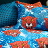 Furn Untamed Cheetah Duvet Cover Bedding Set Blue