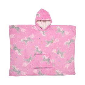 Unicorn 75cm x 92.5cm Throw Pink