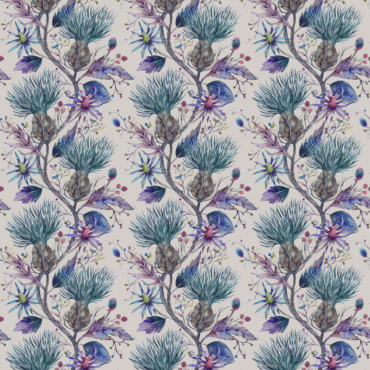 Voyage Maison Varys Printed Cotton Fabric Storm