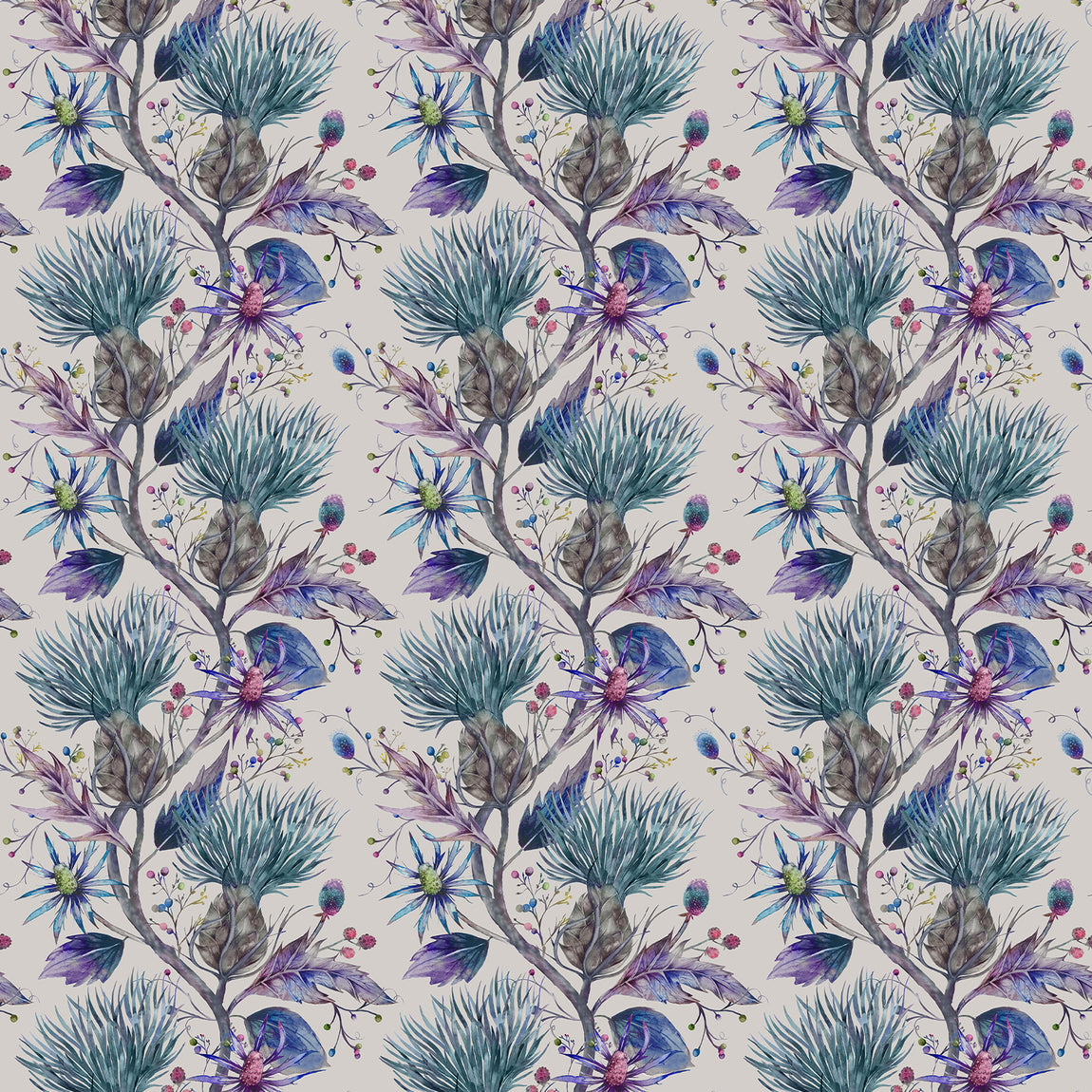 Voyage Maison Varys Printed Cotton Fabric Storm