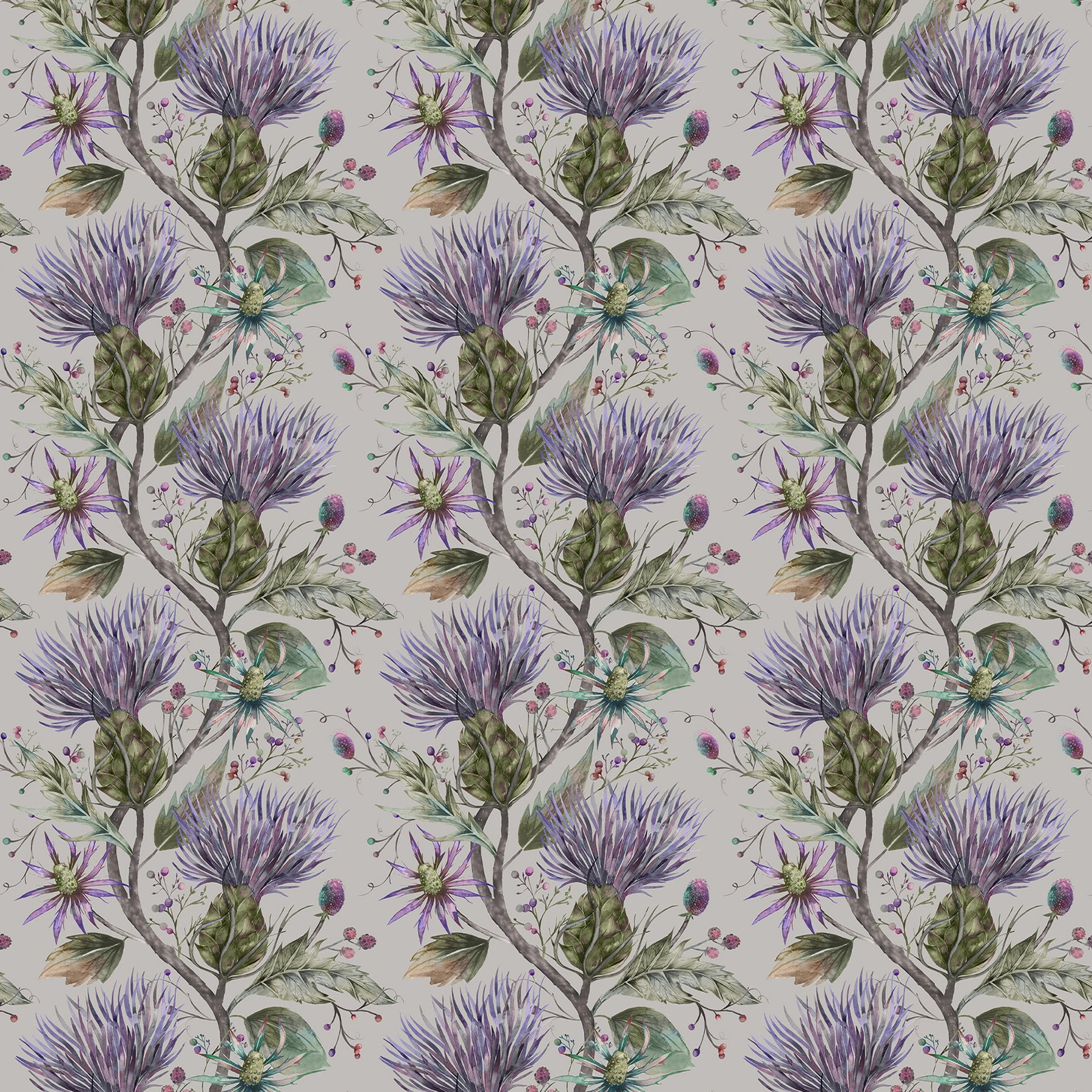 Voyage Maison Varys Printed Cotton Fabric Violet