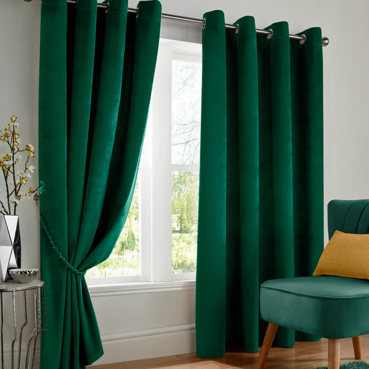 Bagaille VELOURS CURTAIN ☆ GREEN Bagaille VELOURS CURTAIN ☆ GREEN