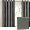 Furn Verso Reversible Suede Look Ready Made Eyelet Blackout Curtains Charcoal
