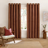 Furn Verso Reversible Suede Look Ready Made Eyelet Blackout Curtains Cinnamon