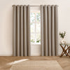 Furn Verso Reversible Suede Look Ready Made Eyelet Blackout Curtains Green