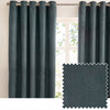 Furn Verso Reversible Suede Look Ready Made Eyelet Blackout Curtains Petrol