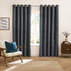 Furn Verso Reversible Suede Look Ready Made Eyelet Blackout Curtains Petrol