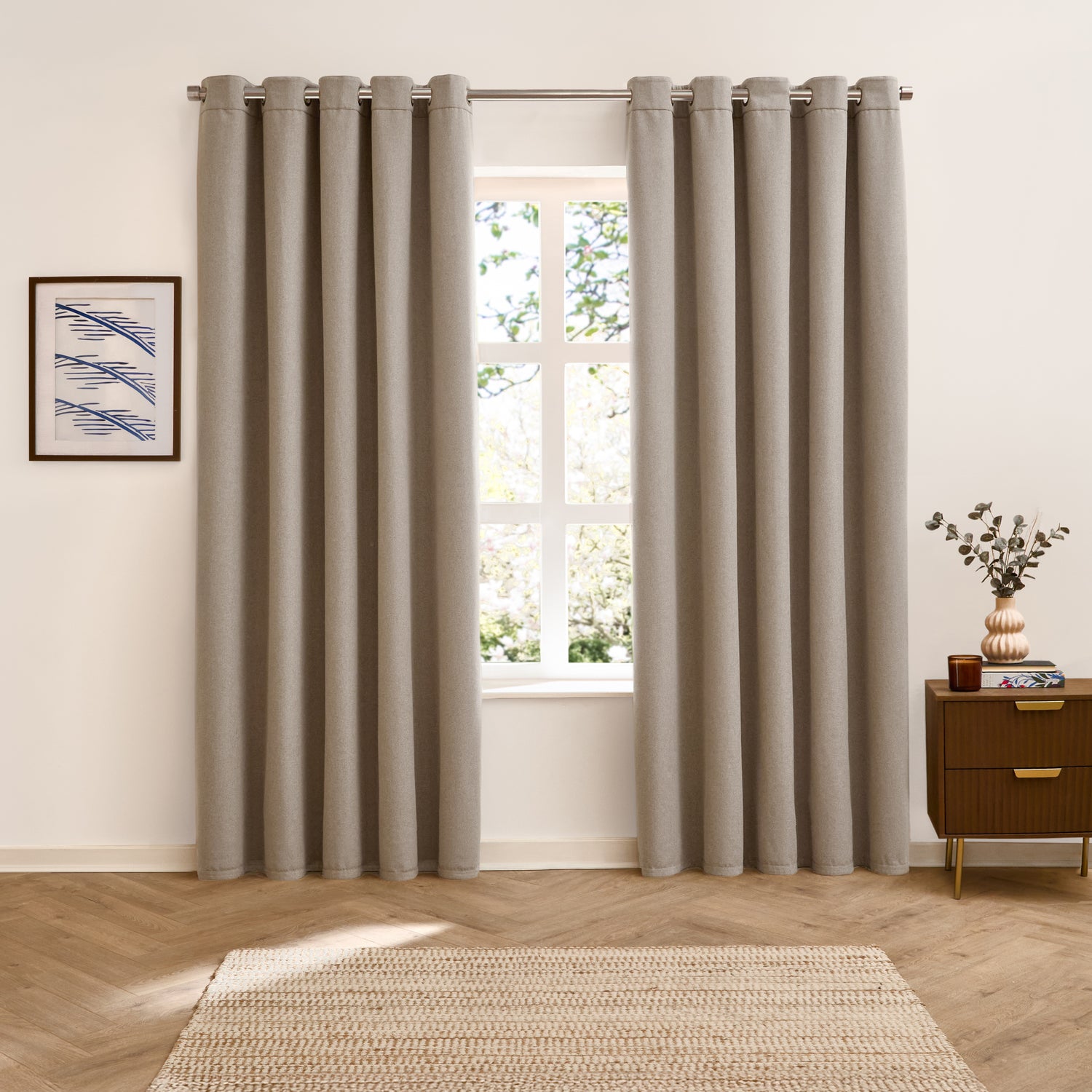 Furn Verso Reversible Suede Look Ready Made Eyelet Blackout Curtains Petrol